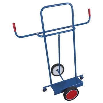 VARIOfit Plattenkarre, Traglast 250 kg, mit oder ohne Plattensicherung, 500x200mm, blau