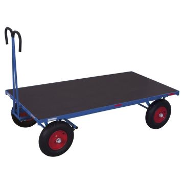 VARIOfit Handpritschenwagen ohne Bordwand, 700 kg bis 1250 kg, verschiedene Ausführungen, blau
