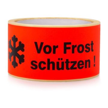 Paketaufkleber "Vor Frost schützen!", auf Rolle, 135 x 50 mm, rot