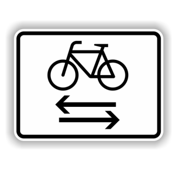 Zusatzzeichen StVO, Kreuzender Radweg von links u. rechts, VZ 1000-32
