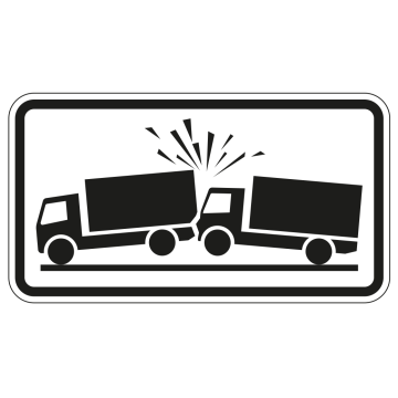 Unfallgefahr Lkw, VZ-Nr. 1006-32, Flachform, Alu 2 mm, verschiedene Ausführungen