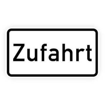 Zusatzzeichen StVO, Zufahrt VZ 1007-62, Alu 2 mm Flachform
