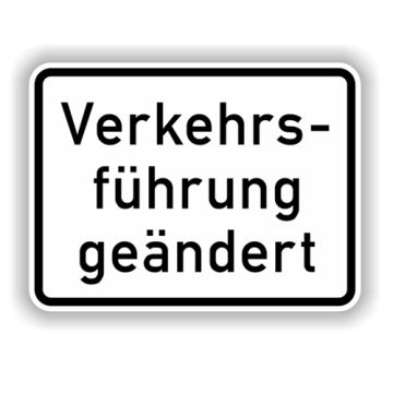 Zusatzzeichen StVO, Verkehrsführung geändert VZ 1008-31, Alu 2 mm Flachform