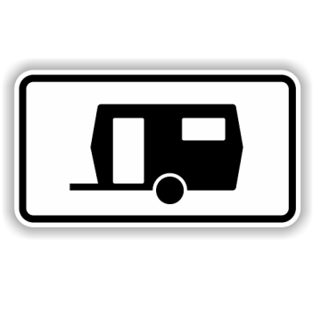 Zusatzzeichen StVO, Parkflächen für Wohnwagen,  VZ 1010-13