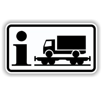 Zusatzzeichen StVO, Info Rollende Landstraße,  VZ 1010-14