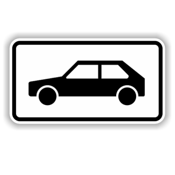 Zusatzzeichen StVO, Personenkraftwagen VZ 1010-58