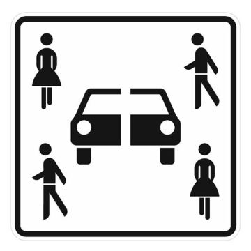 Zusatzzeichen StVO, Carsharing Fahrzeuge VZ 1010-70, Alu 2mm, 420 x 420 mm