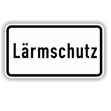 Zusatzzeichen StVO, Lärmschutz VZ 1012-36, Alu 2 mm flach