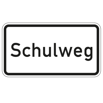 Schulweg, VZ-Nr. 1012-55, Flachform, Alu 2 mm, verschiedene Ausführungen