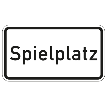 Spielplatz, VZ-Nr. 1012-56, Flachform, Alu 2 mm, verschiedene Ausführungen