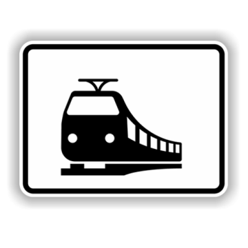 Zusatzzeichen StVO, Nur Schienenbahnen VZ 1048-18, Alu 2 mm