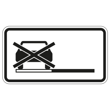 Haltverbot auch auf dem Seitenstreifen - links, VZ Nr. 1060-34, Alu 2 mm, verschiedene Ausführungen