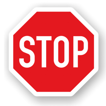 Bodenmarkierung Verkehrszeichen, STOP-Schild, Hart-PVC, selbstklebend, Ø 600 mm