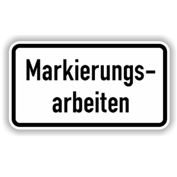 Zusatzzeichen, Markierungsarbeiten Alu 2 mm, Flachform,