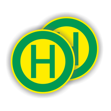 Verkehrszeichen StVO, Haltestelle doppelseitig VZ 224-40, Alu 2 mm Flachform