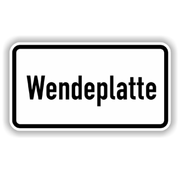 Zusatzzeichen, Wendeplatte