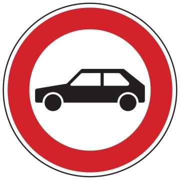 Verbot für Personenkraftwagen, VZ 257-55, StVO verschiedene Ausführungen