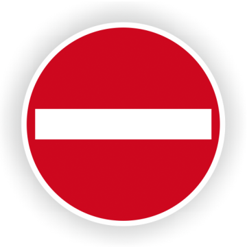 Bodenmarkierung Verkehrszeichen, Einfahrt verboten, Hart-PVC selbstklebend, Ø 400 mm