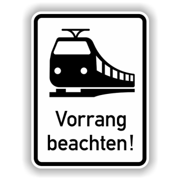 Zusatzzeichen, Vorrang beachten, Alu 2 mm, Flachform,