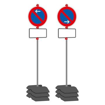 Halte-& Parkverbotszonen Komplett-Sets, Eingeschr. Haltverbot, Anfang/Ende, Alu 2 mm, Flachform