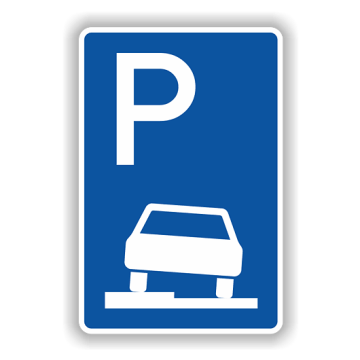 Verkehrszeichen StVO, Parken auf Gehwegen VZ 315-50, Alu 2 mm flach
