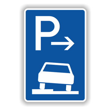 Verkehrszeichen StVO, Parken auf Gehwegen VZ 315-51, Alu 2 mm flach