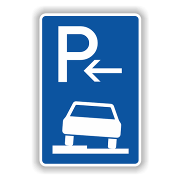 Verkehrszeichen StVO, Parken auf Gehwegen VZ 315-52, Alu 2 mm flach