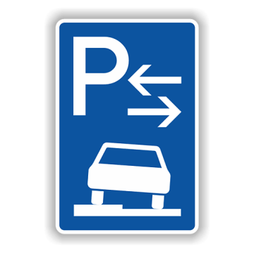 Verkehrszeichen StVO, Parken auf Gehwegen VZ 315-53, Alu 2 mm flach