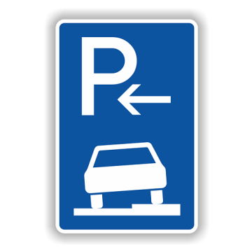 Verkehrszeichen StVO, Parken auf Gehwegen VZ 315-56, Alu 2 mm flach