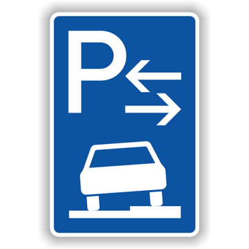 Verkehrszeichen StVO, Parken auf Gehwegen VZ 315-58, Alu 2 mm flach
