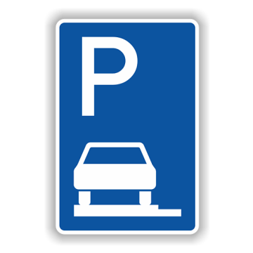 Verkehrszeichen StVO, Parken auf Gehwegen VZ 315-60, Alu 2 mm flach
