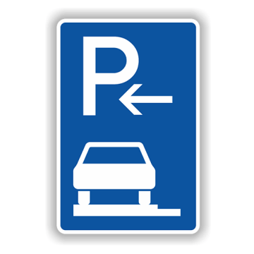 Verkehrszeichen StVO, Parken auf Gehwegen VZ 315-62, Alu 2 mm flach