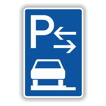 Verkehrszeichen StVO, Parken auf Gehwegen VZ 315-63, Alu 2 mm flach