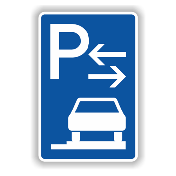 Verkehrszeichen StVO, Parken auf Gehwegen VZ 315-68, Alu 2 mm flach