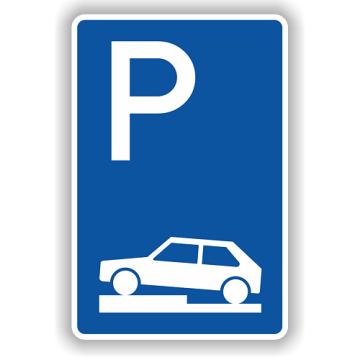 Verkehrszeichen StVO, Parken auf Gehwegen VZ 315-70, Alu 2 mm flach