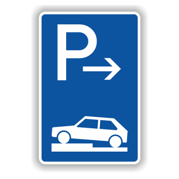 Verkehrszeichen StVO, Parken auf Gehwegen VZ 315-71, Alu 2 mm flach