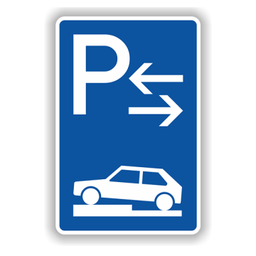 Verkehrszeichen StVO, Parken auf Gehwegen VZ 315-73, Alu 2 mm flach
