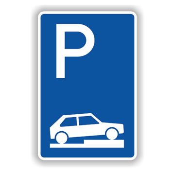 Verkehrszeichen StVO, Parken auf Gehwegen VZ 315-75, Alu 2 mm flach