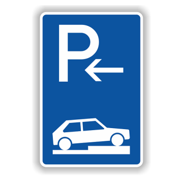 Verkehrszeichen StVO, Parken auf Gehwegen VZ 315-76, Alu 2 mm flach
