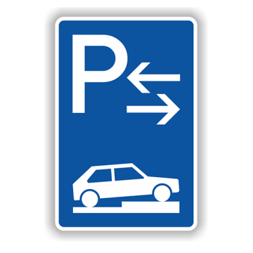 Verkehrszeichen StVO, Parken auf Gehwegen VZ 315-78, Alu 2 mm flach