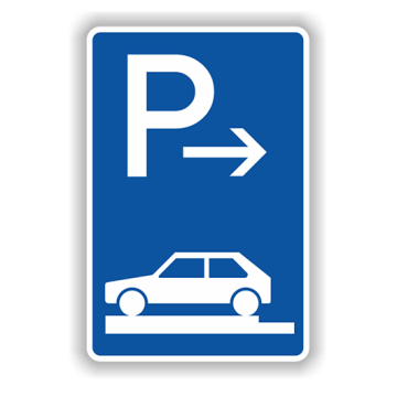 Verkehrszeichen StVO, Parken auf Gehwegen VZ 315-81, Alu 2 mm flach,