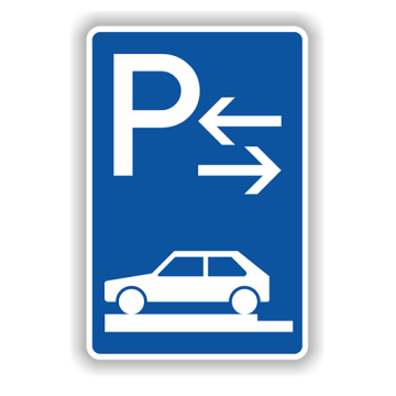 Verkehrszeichen StVO, Parken auf Gehwegen VZ 315-83, Alu 2 mm flach