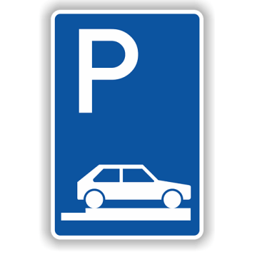 Verkehrszeichen StVO, Parken auf Gehwegen VZ 315-85, Alu 2 mm flach