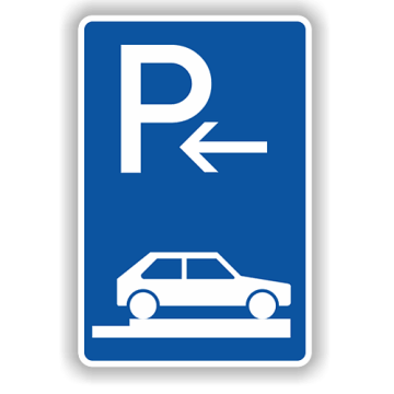 Verkehrszeichen StVO, Parken auf Gehwegen VZ 315-86, Alu 2 mm flach