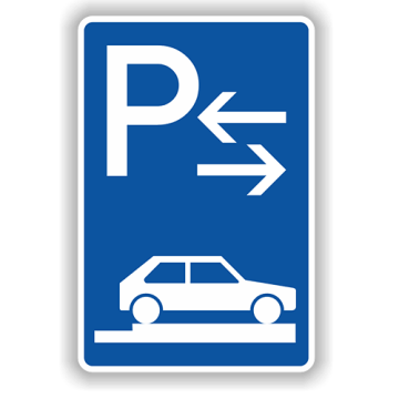 Verkehrszeichen StVO, Parken auf Gehwegen VZ 315-88, Alu 2 mm flach