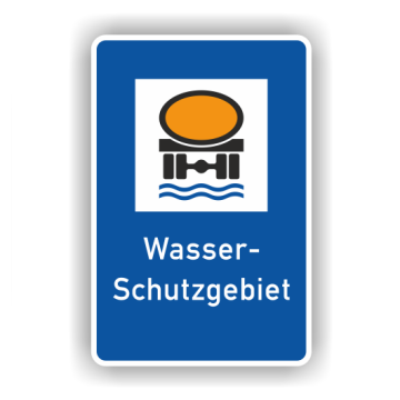 Verkehrszeichen StVO, Wasserschutzgebiet VZ 354, Alu 2 mm Flachform
