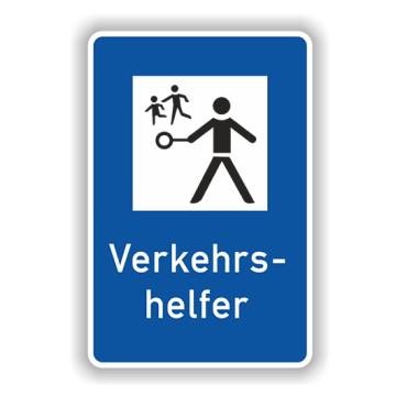 Verkehrszeichen StVO, Verkehrshelfer  VZ 356, Alu 2 mm Flachform
