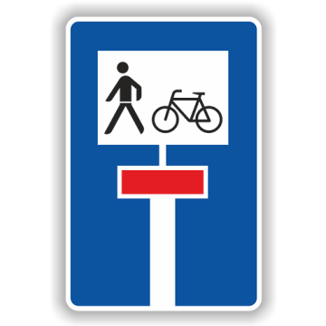 Verkehrszeichen StVO,durchlässige Sackgasse VZ 357-50, Alu 2 mm flach