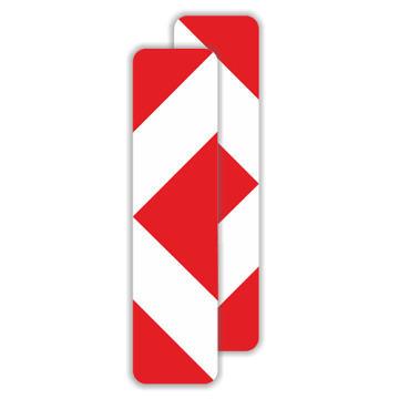 Verkehrszeichen StVO, Pfeilbake doppelseitig VZ 605-42, Alu 2 mm Flachform, 1000 x 250 mm