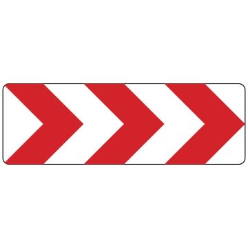 Richtungstafel in Kurven, rechtsweisend, VZ-Nr. 625-21, StVO, Flachform, 1500 x 500 mm